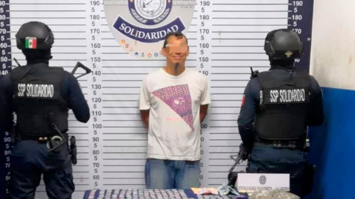 Cae jalisciense con 380 dosis de drogas en Playa del Carmen