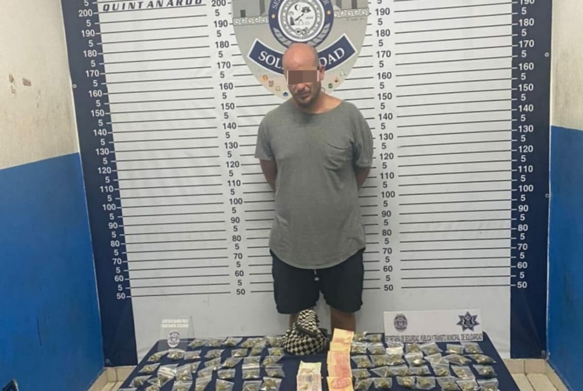 Dan captura a un sujeto en Playa del Carmen por posesión ilícita drogas