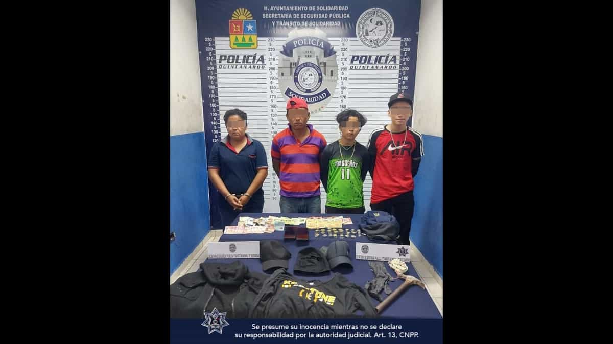 Policías de Solidaridad detienen a cuatro ladrones de motel
