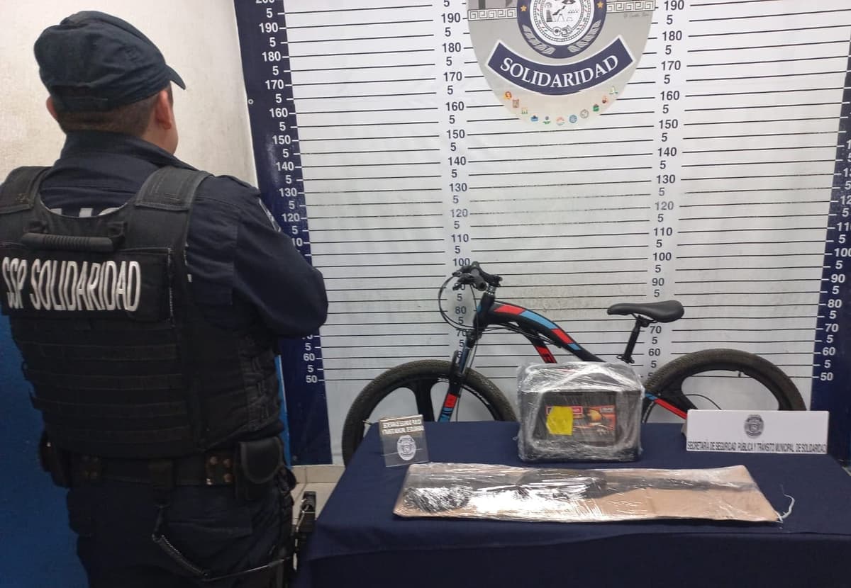 Playa del Carmen: Denuncian bicicleta robada y policía encuentra un rifle