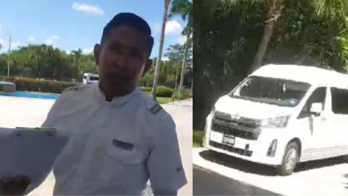 Seguridad del Blue Bay Grand Esmeralda no deja ingresar a vehículos de tours para recoger turistas