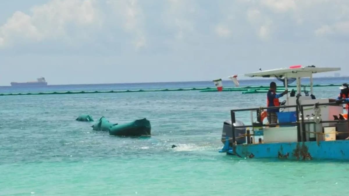 Pescadores piden que se retire barrera antisargazo pues acabó la temporada de arribo del alga