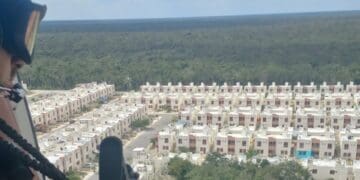 Secretaría de Seguridad Pública de Solidaridad sobrevuela el municipio para reforzar la seguridad