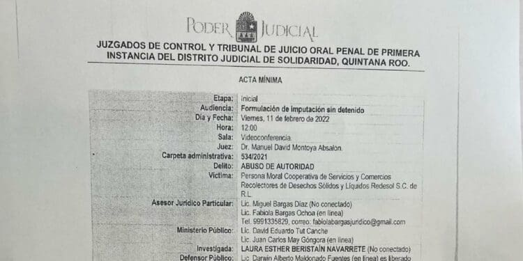 Vinculan a proceso a Laura Beristain por abuso de autoridad