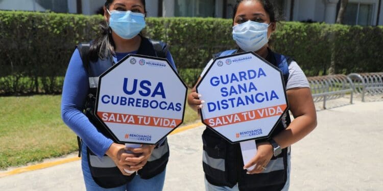 Con “chalecos azules” promoverán en Solidaridad las medidas sanitarias en Semana Santa