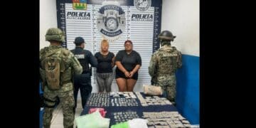 Capturan a dos mujeres con más de 200 dosis de droga en Playa del Carmen￼