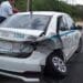 Chocan dos taxis en Playa del Carmen