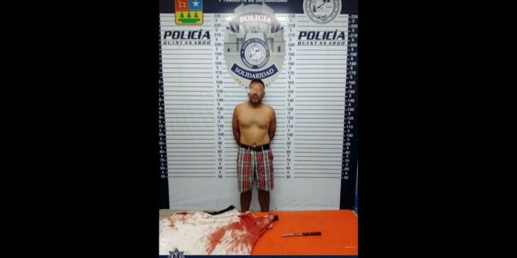 Detienen a presunto homicida en Solidaridad; habría apuñalado a un hombre