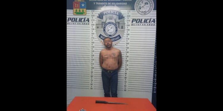 Hombre es detenido tras herir a otro con un cuchillo en la cabeza