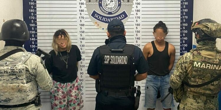 Atascados de droga: detienen a parejita en Playa del Carmen
