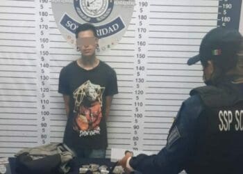 Perro policía detecta a pasajero con narcóticos en van de Playa del Carmen