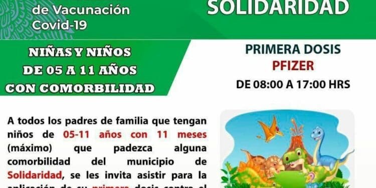 Arrancará el lunes vacunación anticovid para menores de 5 a 11 años en Tulum y Solidaridad