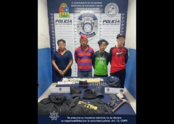 Policías de Solidaridad detienen a cuatro ladrones de motel