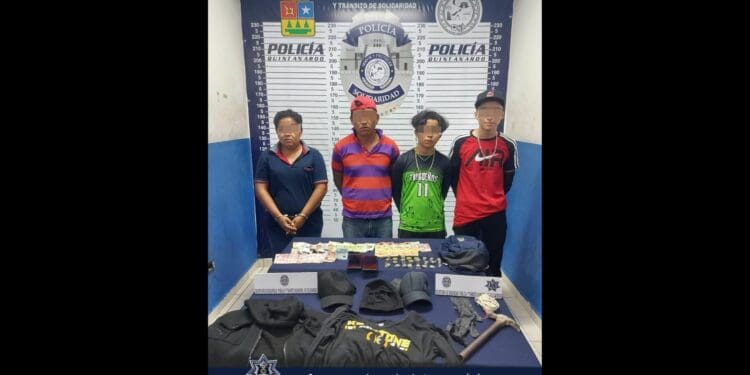 Policías de Solidaridad detienen a cuatro ladrones de motel