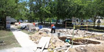 Se supervisó la construcción de pozo de absorción en Solidaridad