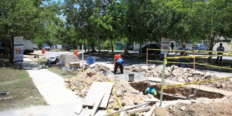 Se supervisó la construcción de pozo de absorción en Solidaridad