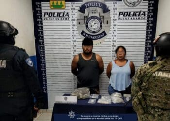 Capturan a pareja de presuntos narcomenudistas en la colonia Nicte-Ha en Playa del Carmen