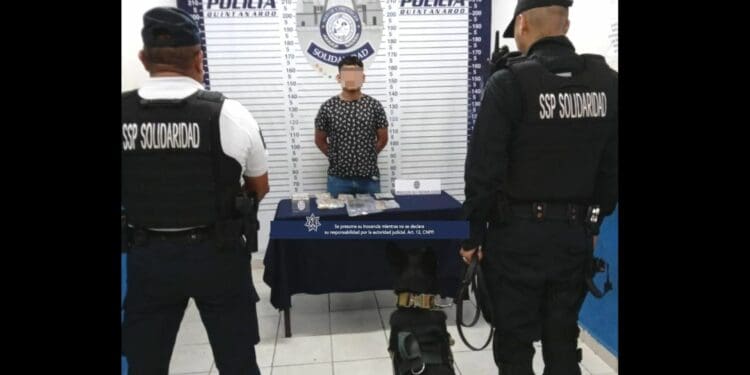 Menor de edad es detenido en posesión de diversas drogas en Solidaridad