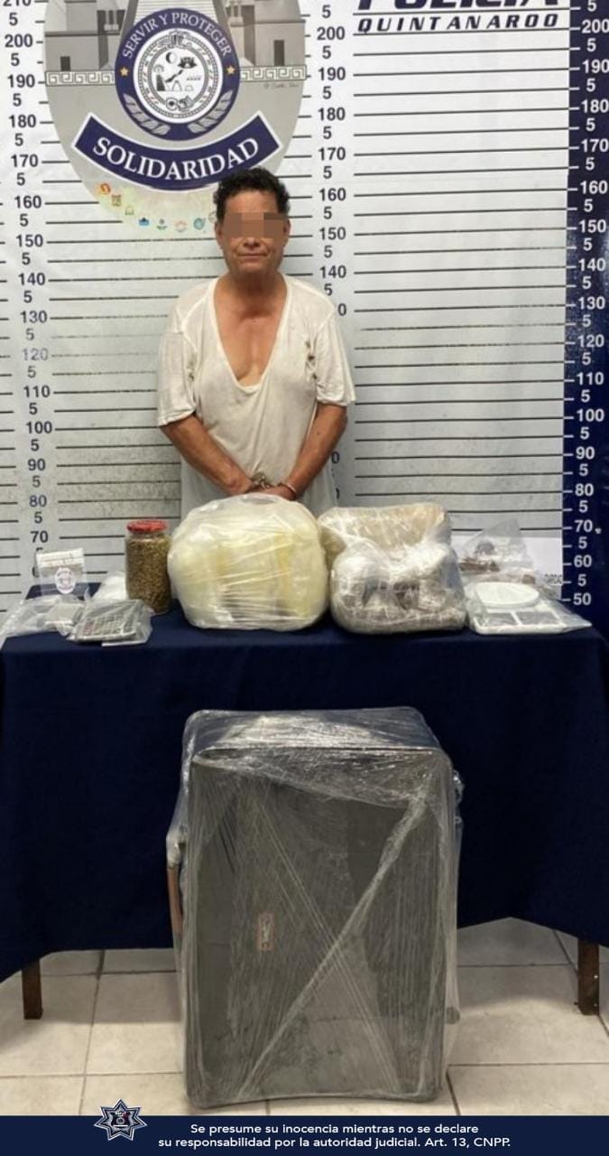 Detienen a narcomenudista de 67 años en Playa del Carmen