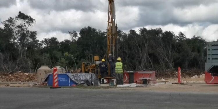 Inicia la construcción de puentes para el Tren Maya en Playa del Carmen 
