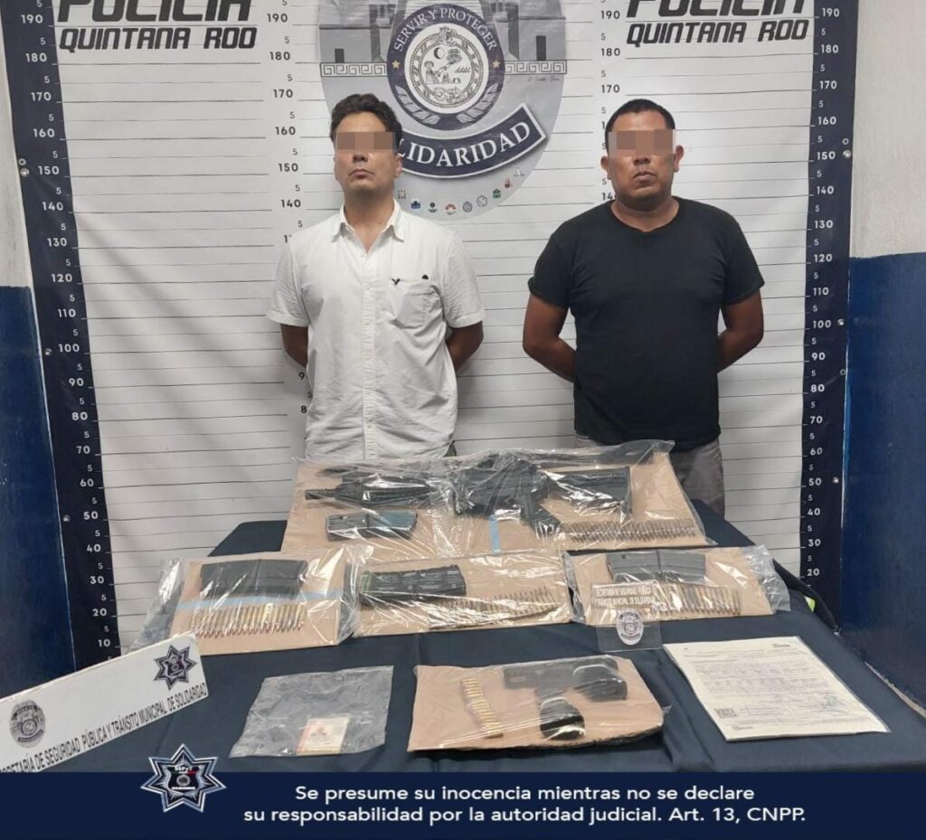 Iban armados con más de 100 mil pesos en Playa del Carmen; son detenidos