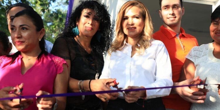 Lili Campos inauguró el Quinto Punto Violeta en apoyo contra la violencia hacia las mujeres