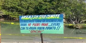 Cierran cenote de Punta Esmeralda de Playa del Carmen de manera preventiva