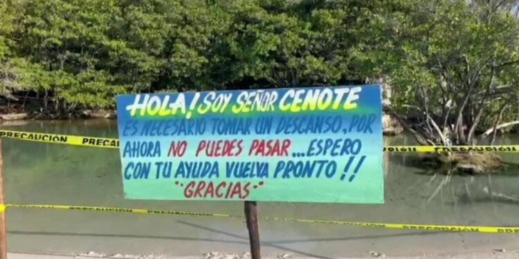 Cierran cenote de Punta Esmeralda de Playa del Carmen de manera preventiva