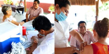 Aplican vacunas contra el neumococo a adultos mayores del DIF Solidaridad