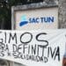 Protestan afuera de Sactun, antes Calica, para exigir cierre definitivo y resarcimiento ambiental