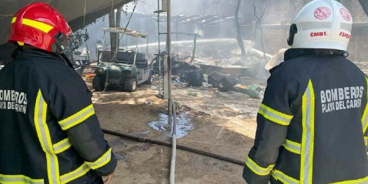 Rápida reacción de cuerpo de bomberos tras incendio