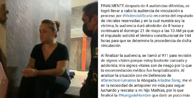 Termina huelga de hambre presunta víctima de violencia vicaria, en Playa del Carmen
