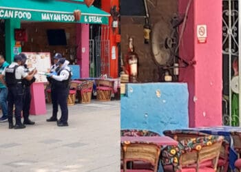 Balean fachada del restaurante 'Las Camelias', en la Quinta Avenida; no hay lesionados