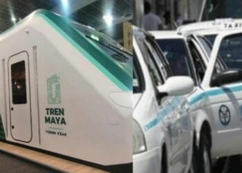Taxistas de Playa del Carmen negocian para poder operar en la terminal del Tren Maya
