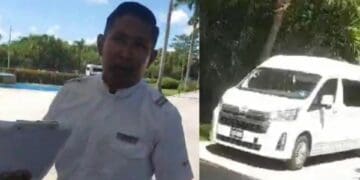 Seguridad del Blue Bay Grand Esmeralda no deja ingresar a vehículos de tours para recoger turistas