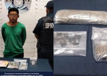 Policía Municipal asegura a presunto narcomenudista en Villas del Sol