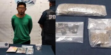 Policía Municipal asegura a presunto narcomenudista en Villas del Sol