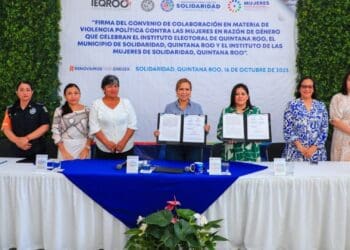 Solidaridad firma convenio en combate a la violencia política de género