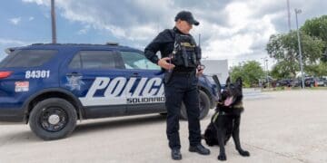 Binomios caninos refuerzan la seguridad en Solidaridad