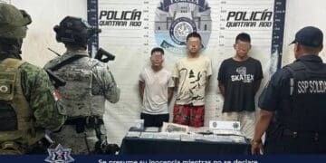 Policía Municipal de Solidaridad sigue dando golpes al narcomenudeo, esta vez asegurando a 3 sujetos