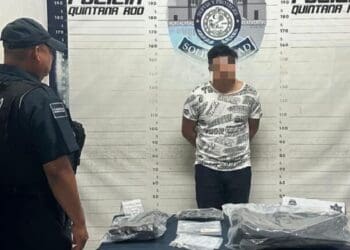 Tras solicitud de auxilio, Policía Municipal de Solidaridad aseguró a un sujeto por posible delito de robo