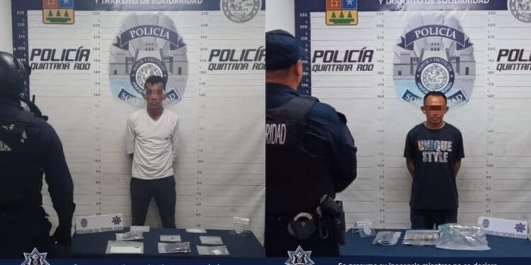 Policía Municipal de Solidaridad aseguro a 3 sujetos en distintos hechos y recupero un vehículo con reporte de robo