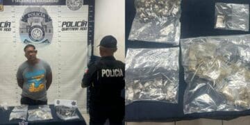 Policía Municipal de Solidaridad aseguro a un sujeto en posesión de más de 120 dosis de posibles drogas