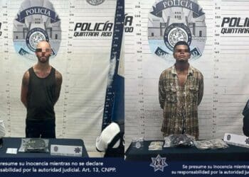 Policía Municipal de Solidaridad detiene en dos hechos distintos a dos sujetos, por probable delito contra la salud y posibles narcóticos