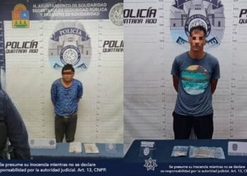 Policía de Solidaridad aseguro a un sujeto por presuntamente herir y amenazar a una mujer, y a otro sujeto por posible posesión de drogas