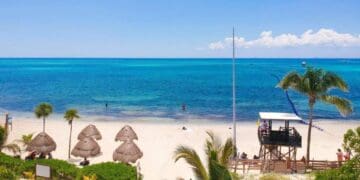 Costas de Playa del Carmen lucen espectaculares para esta Navidad; piden a locales y turistas cuidarlas
