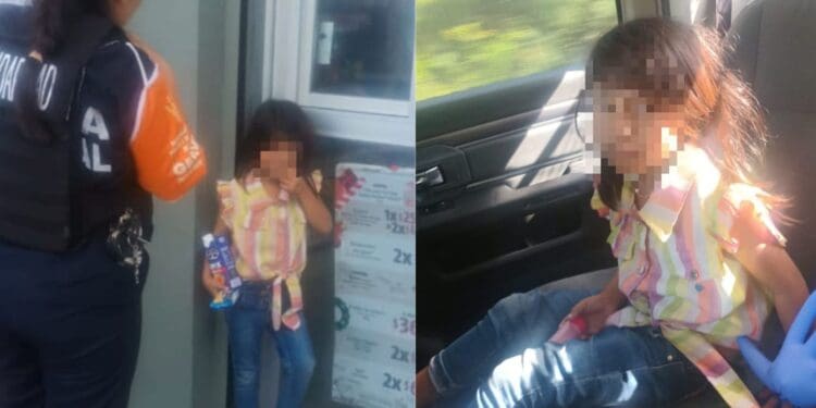 La Policía de Solidaridad atendió el reporte de una niña extraviada en la colonia Colosio, a quien le brindaron protección y resguardo