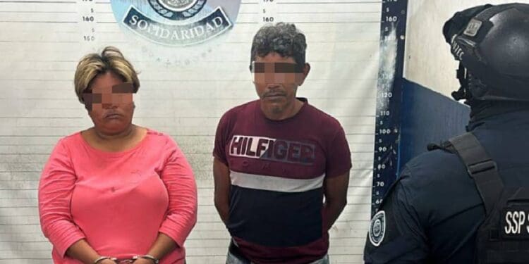 Policía Municipal de Solidaridad asegura a 2 personas en posesión de posibles narcóticos