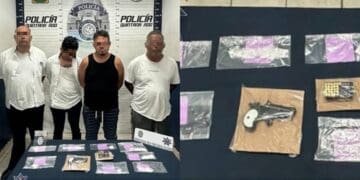 Policía Municipal de Solidaridad asegura a 4 sujetos posiblemente relacionados al tráfico de narcóticos