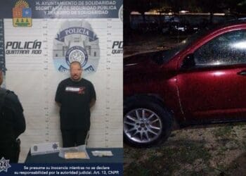 Policía Municipal de Solidaridad aseguro a un sujeto en posible posesión de marihuana, en otro hecho recuperaron un auto con reporte de robo